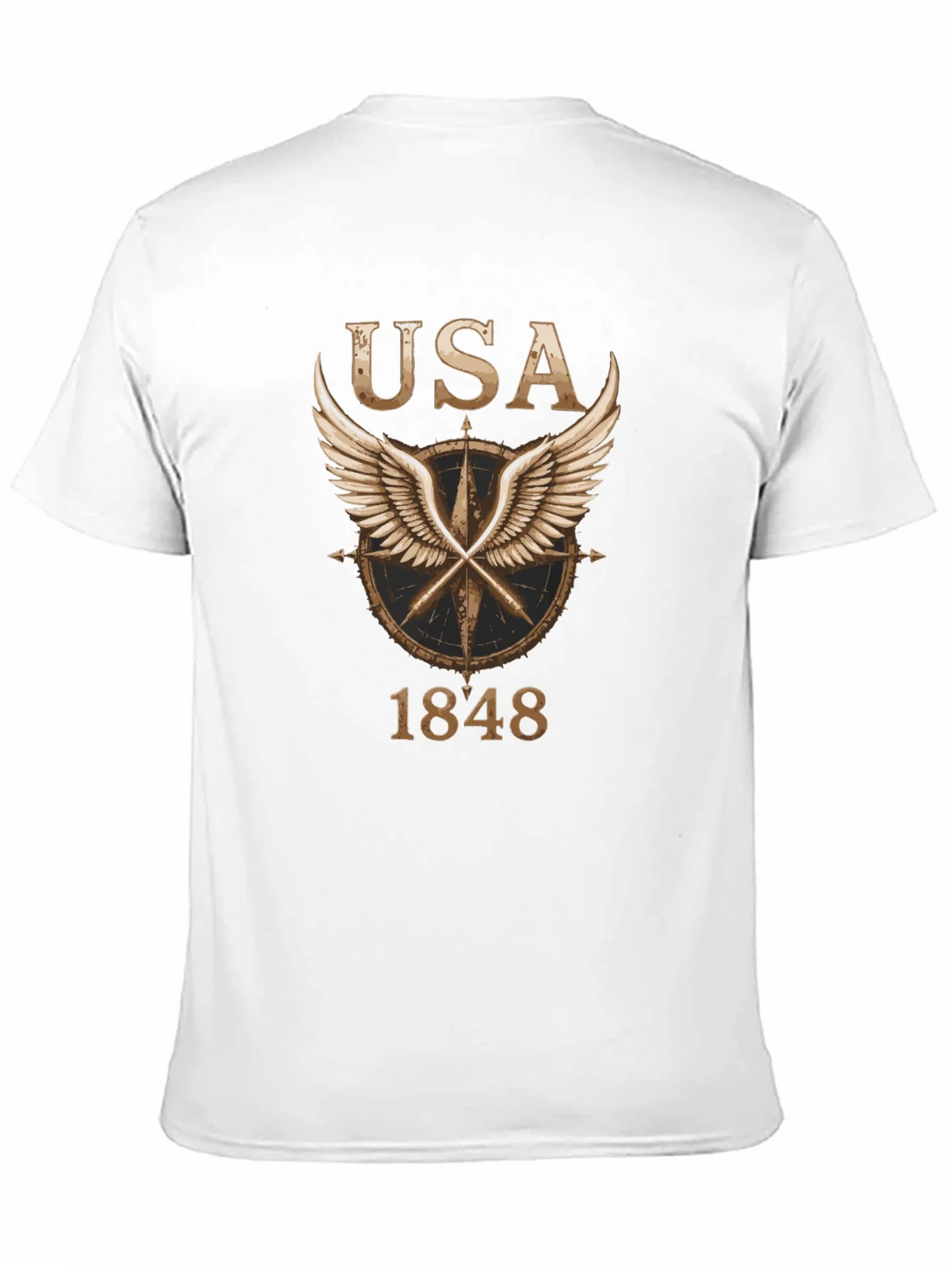 USA 1848 Winged Compass Black Graphic Tee product image 2