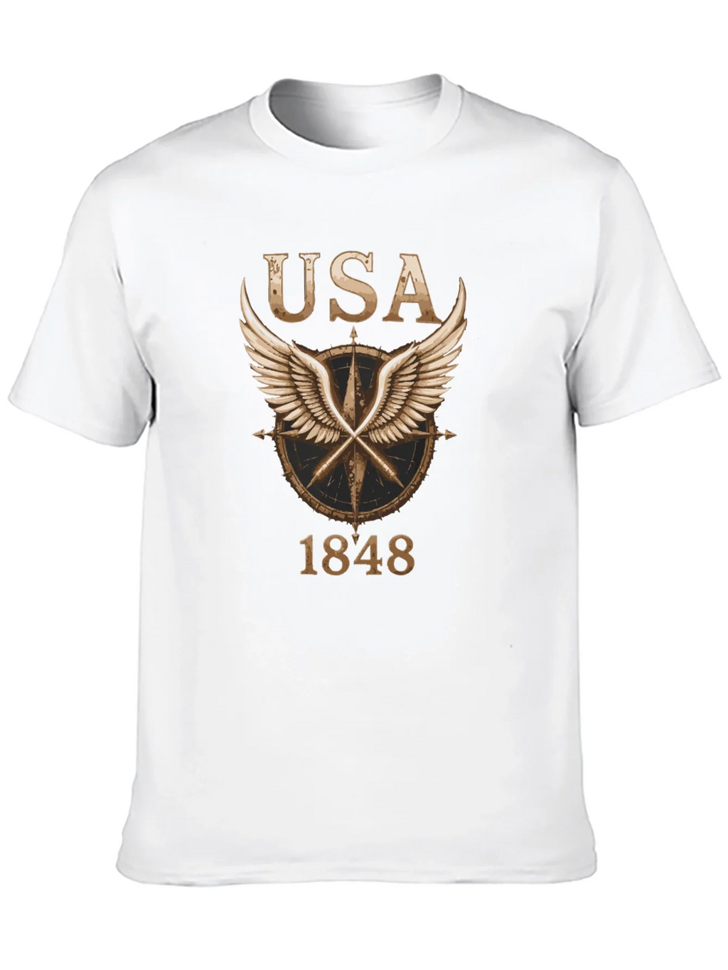 USA 1848 Winged Compass Black Graphic Tee product image 12
