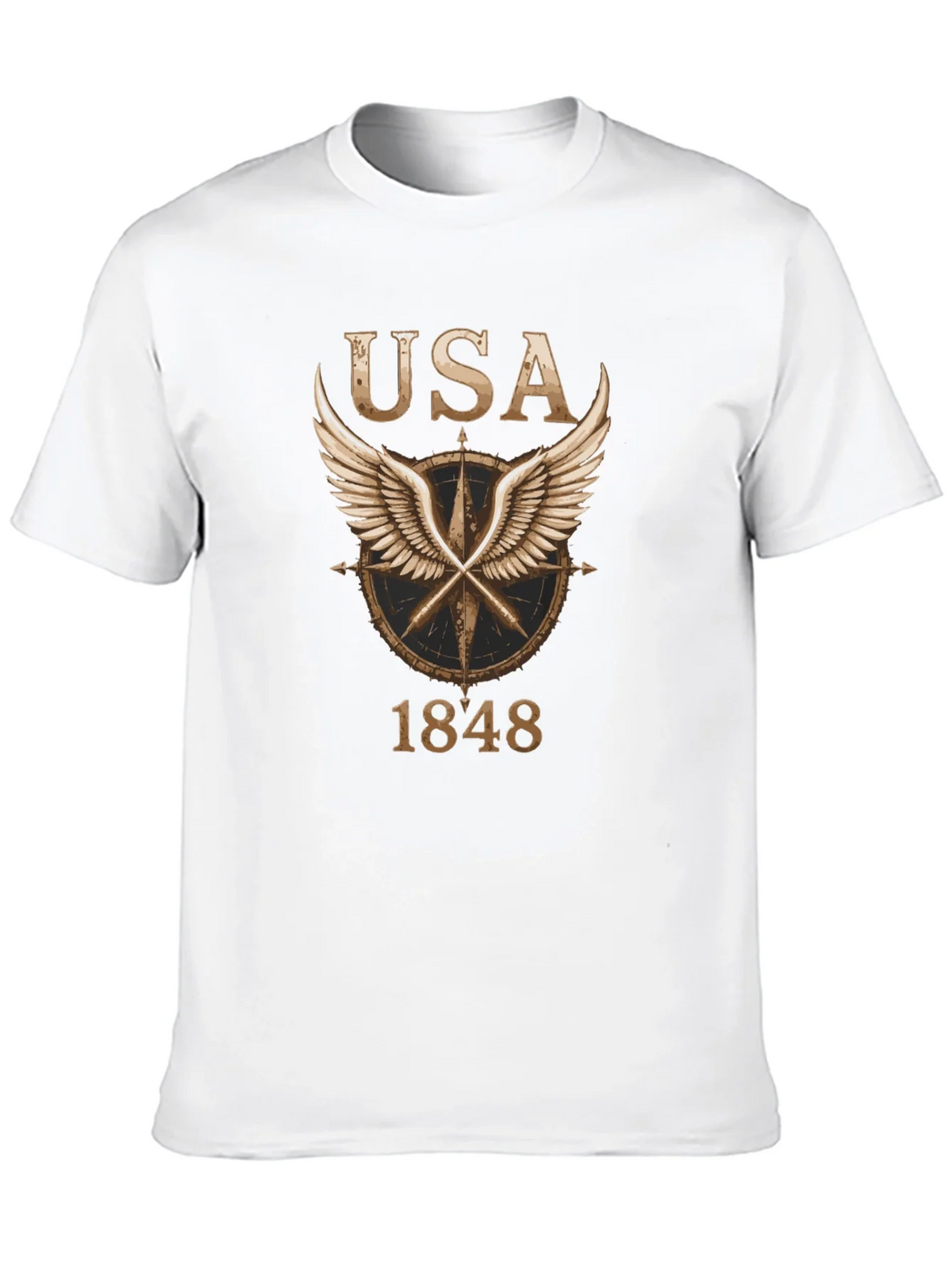 USA 1848 Winged Compass Black Graphic Tee product image 12