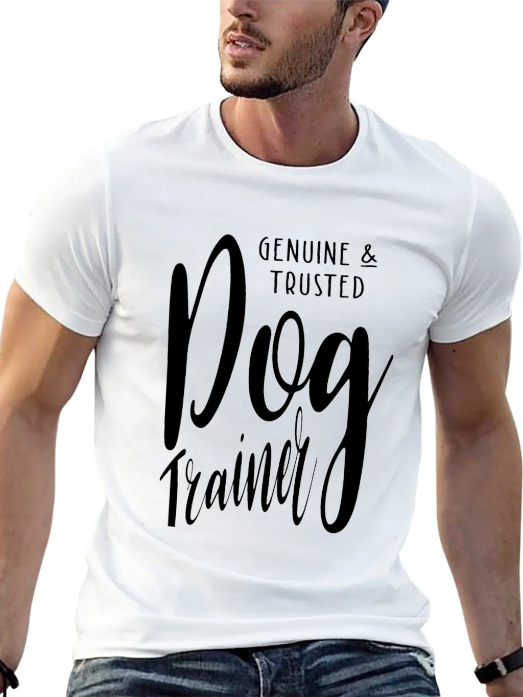 Genuine & Trusted Dog Trainer T-Shirt - Black product image 4