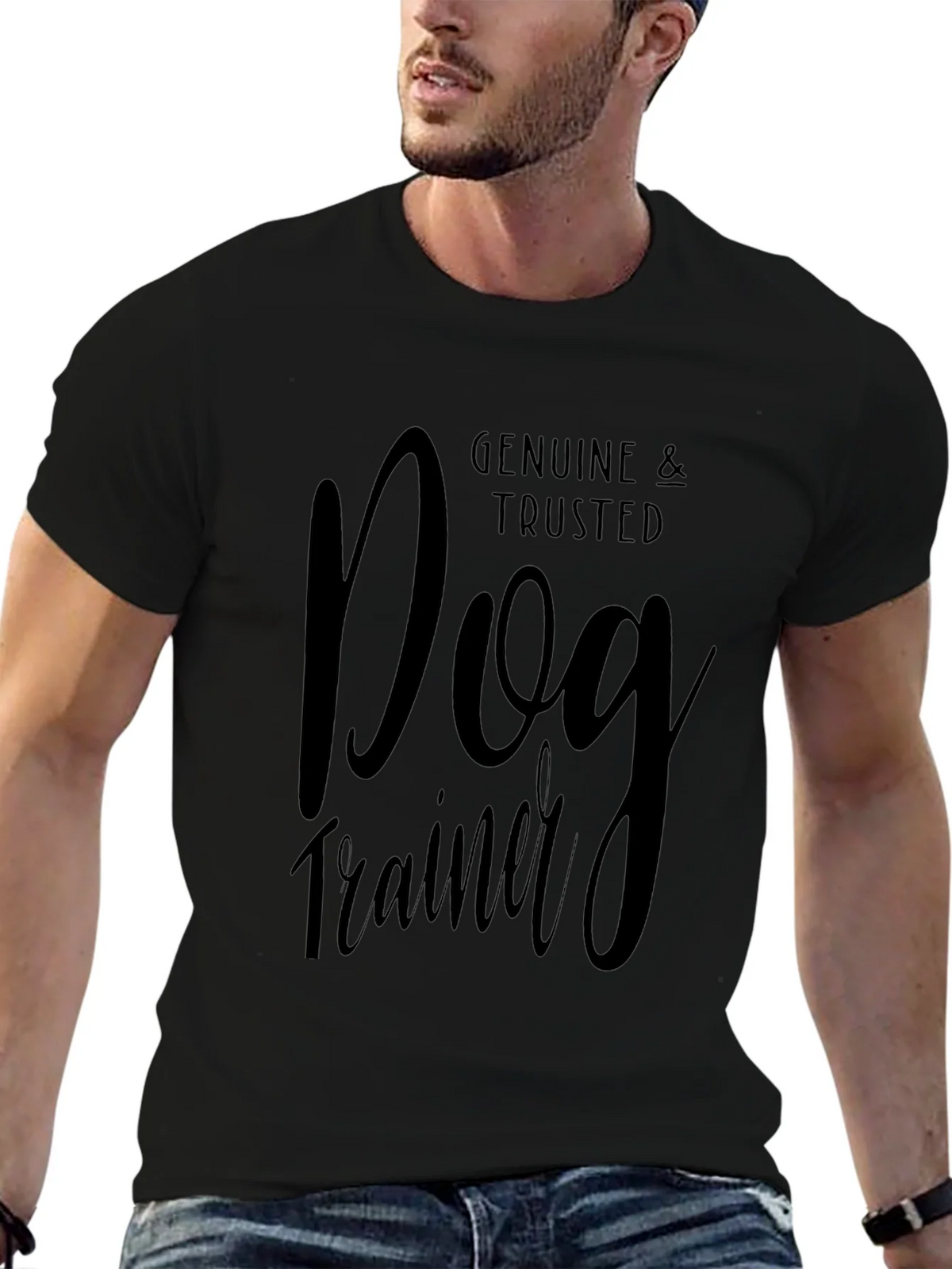 Genuine & Trusted Dog Trainer T-Shirt - Black product image 9