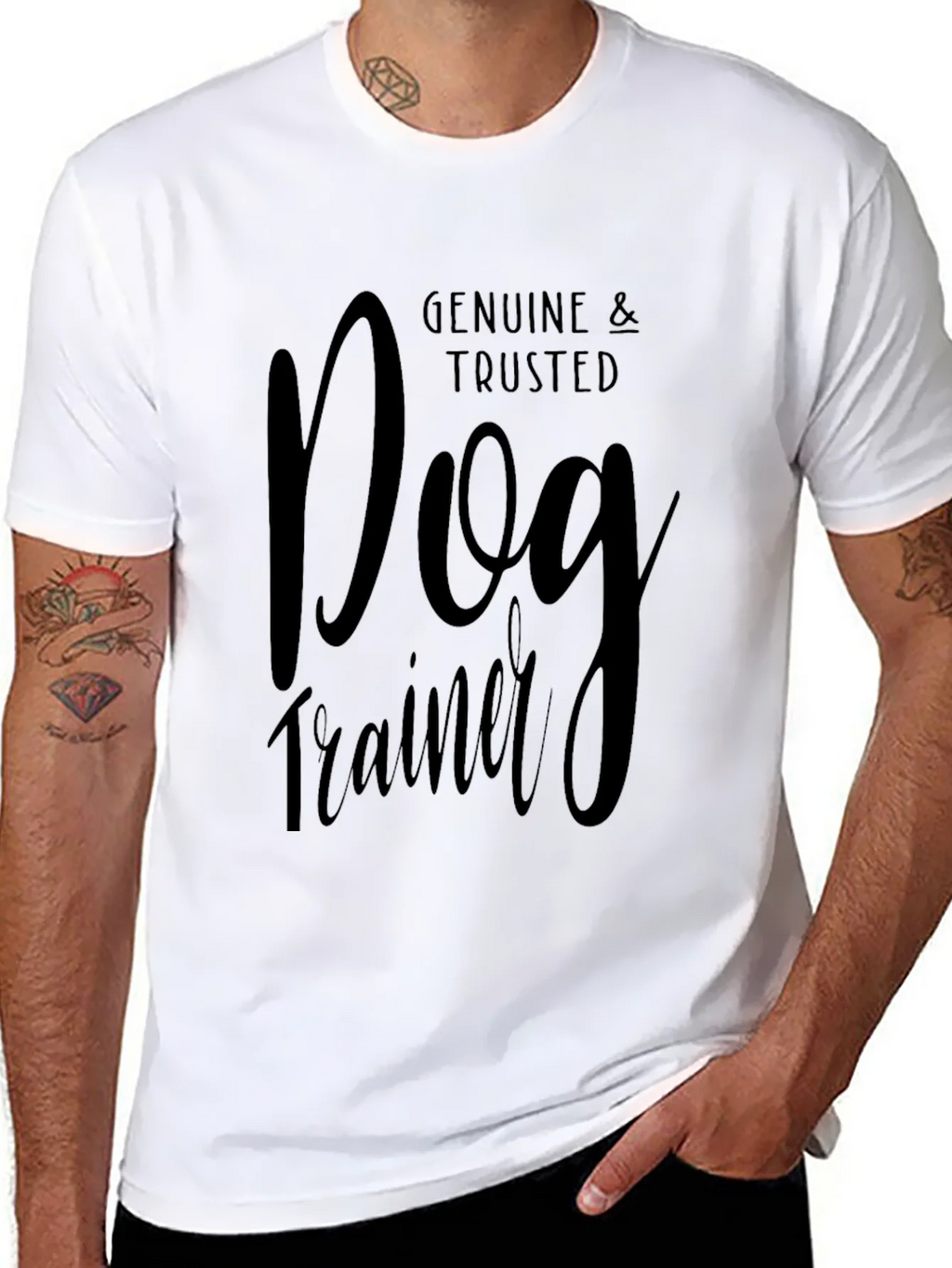 Genuine & Trusted Dog Trainer T-Shirt - Black product image 10