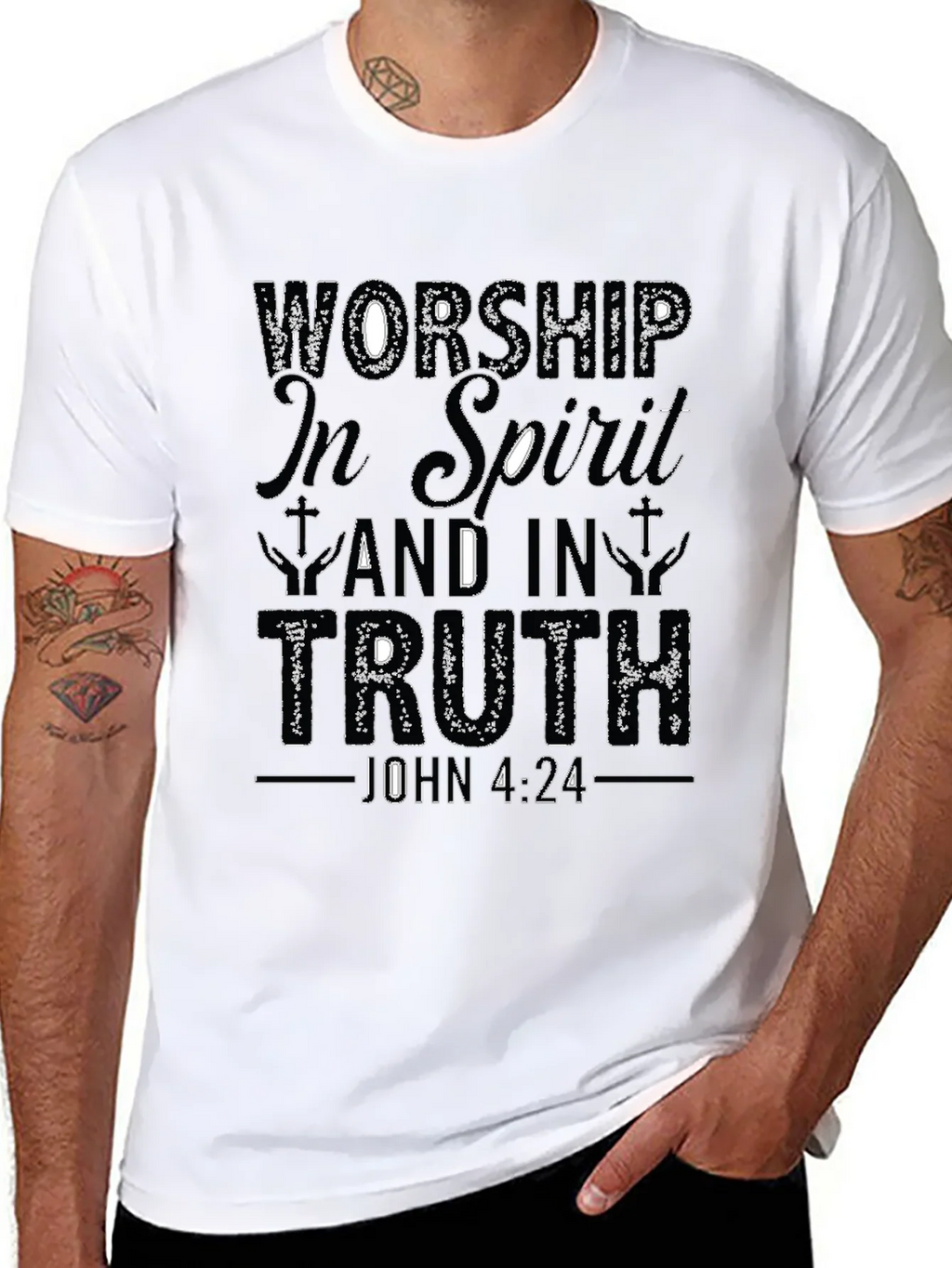 Worship in Spirit & Truth Christian T-Shirt product image 10