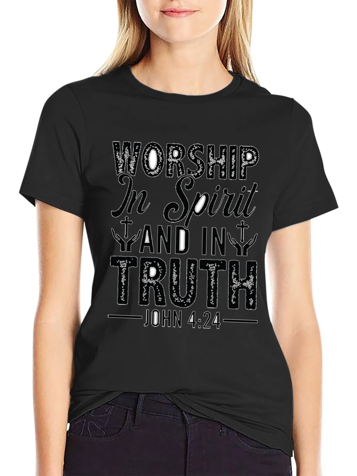 Worship in Spirit & Truth Christian T-Shirt product image 5