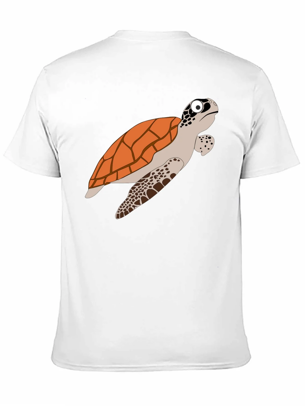 Cartoon Turtle Graphic Tee - Black Cotton T-Shirt product image 2