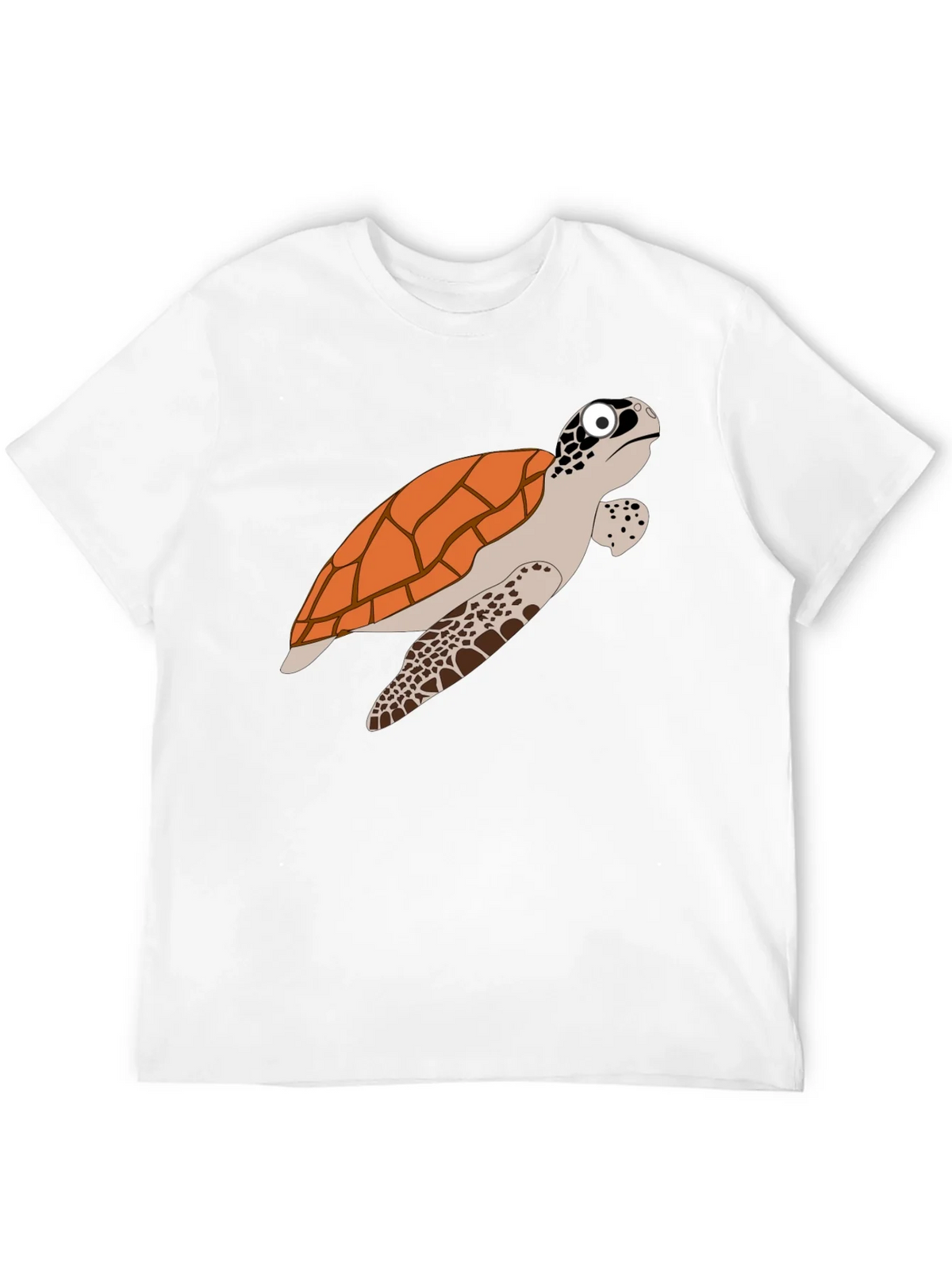 Cartoon Turtle Graphic Tee - Black Cotton T-Shirt product image 3