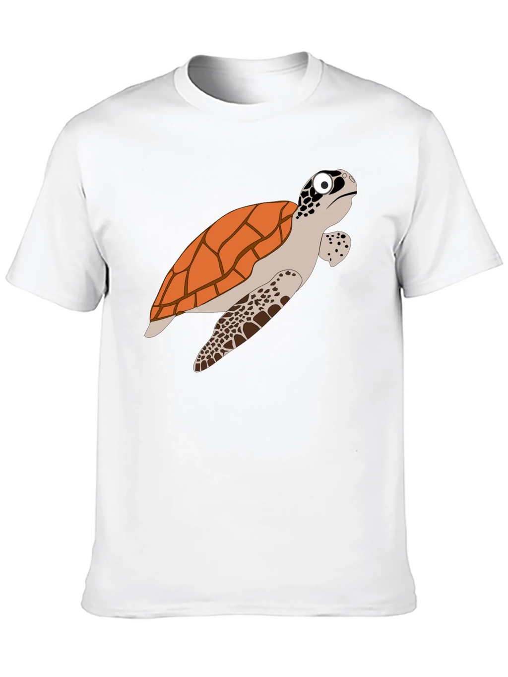 Cartoon Turtle Graphic Tee - Black Cotton T-Shirt product image 12
