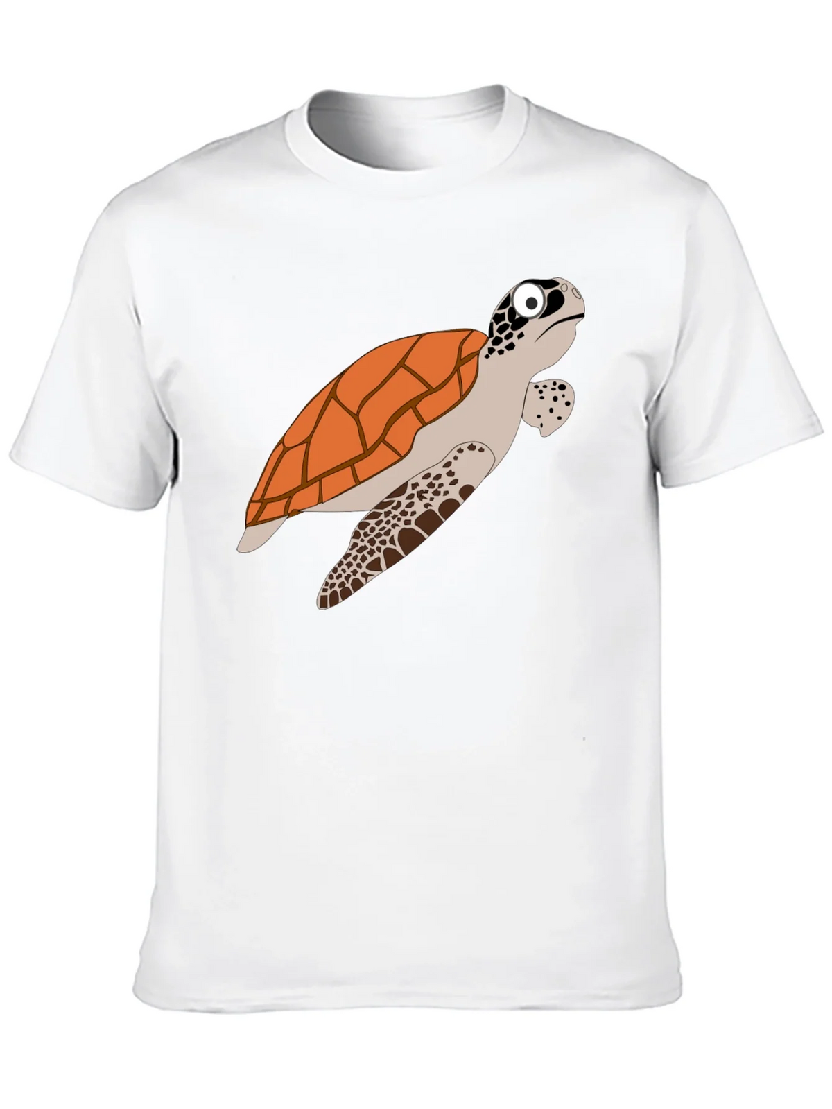 Cartoon Turtle Graphic Tee - Black Cotton T-Shirt product image 12
