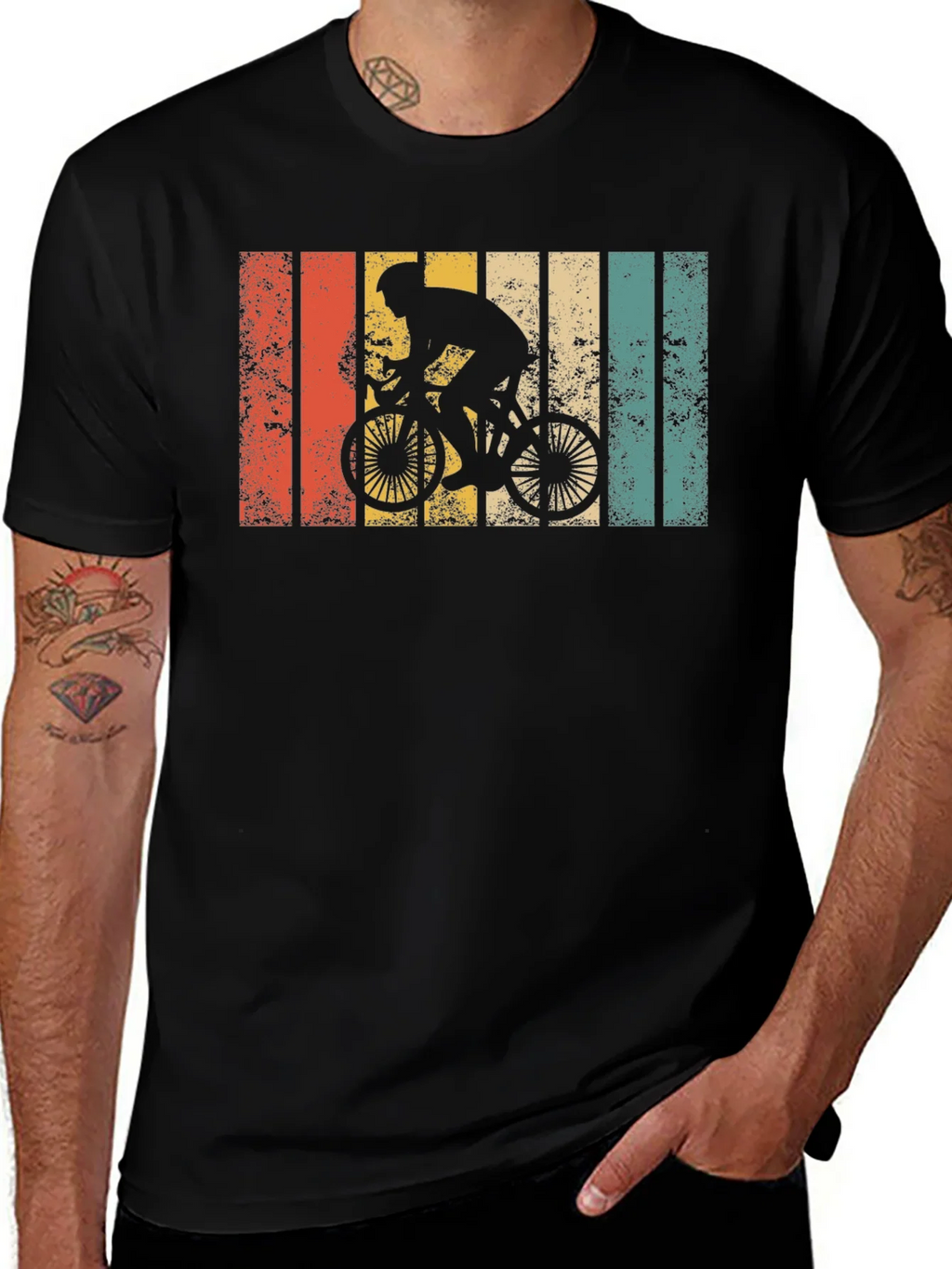 Retro Cycling T-Shirt - Vintage Style Biker Tee product image 1