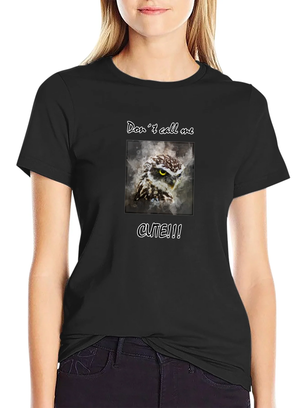 Dont Call Me Cute Owl Graphic Tee product image 5