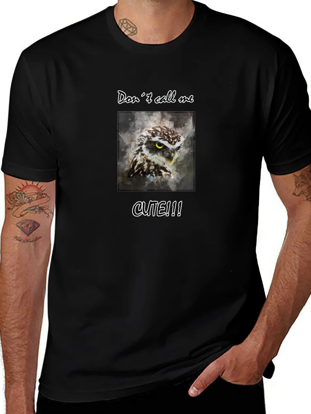 Dont Call Me Cute Owl Graphic Tee product image 1