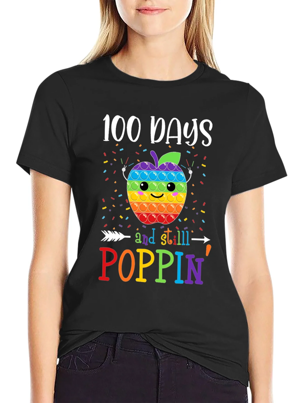 100 Days of School Poppin T-Shirt product image 5