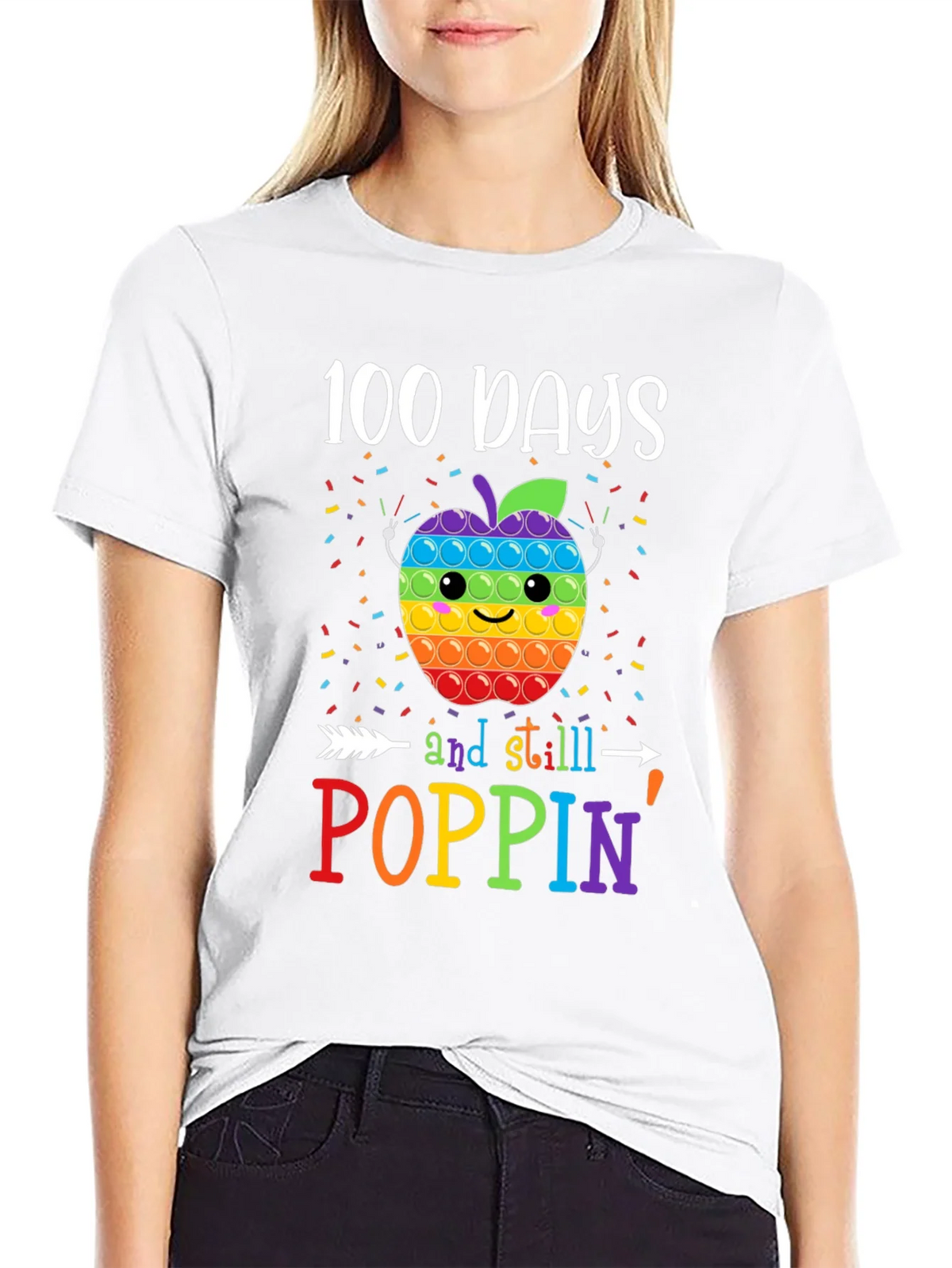 100 Days of School Poppin T-Shirt product image 11