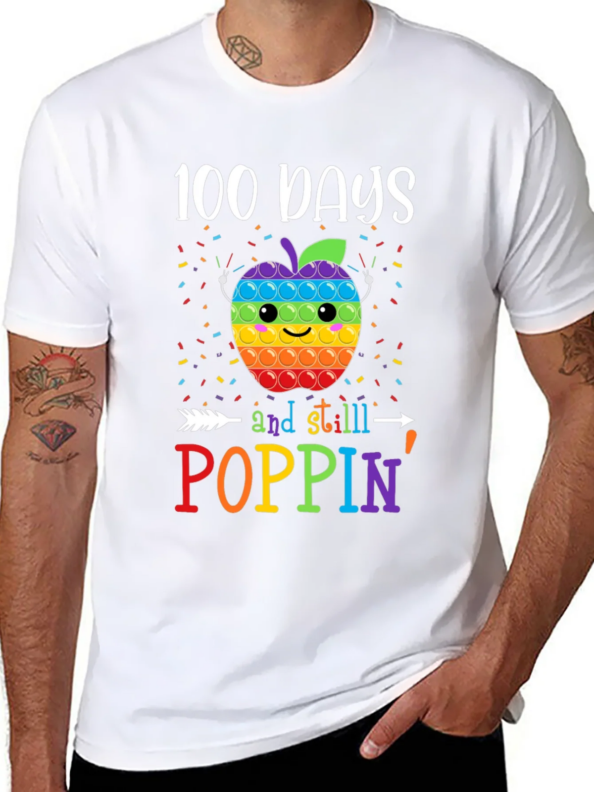 100 Days of School Poppin T-Shirt product image 10