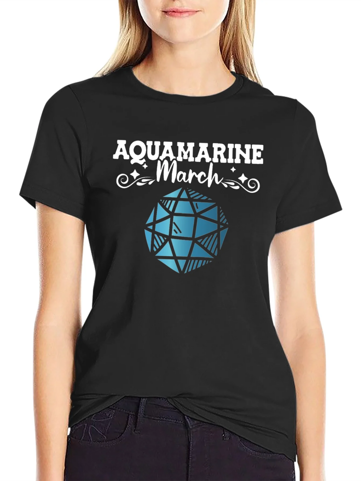 Aquamarine March Gemstone T-Shirt product image 5