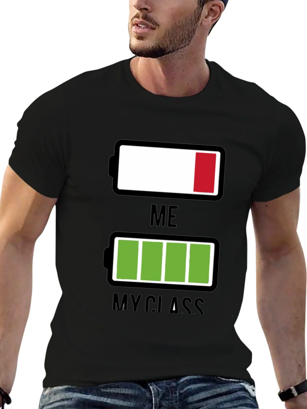 Funny Low Battery T-Shirt - Me vs. My Class product image 9