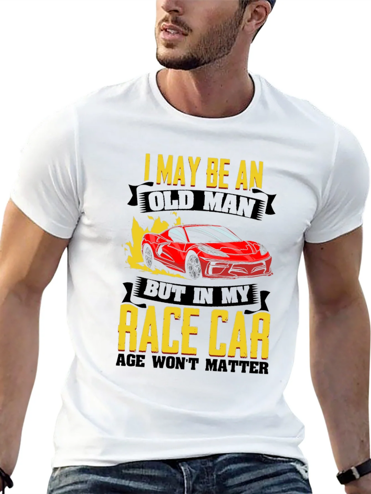 Old Man Race Car T-Shirt - Age is Just a Number! product image 4