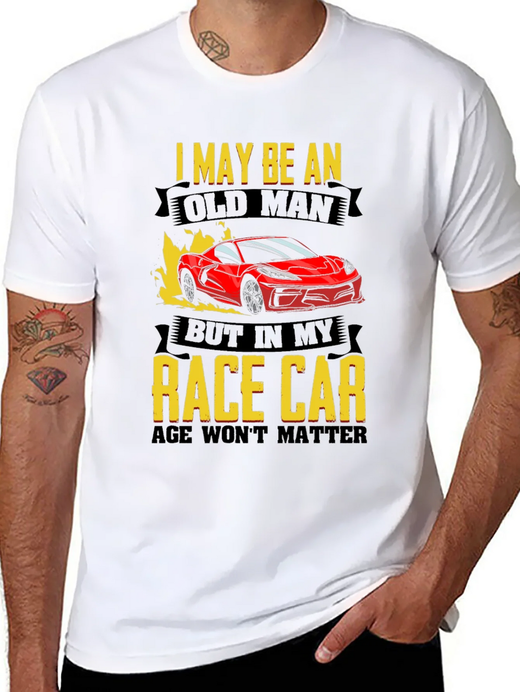 Old Man Race Car T-Shirt - Age is Just a Number! product image 10