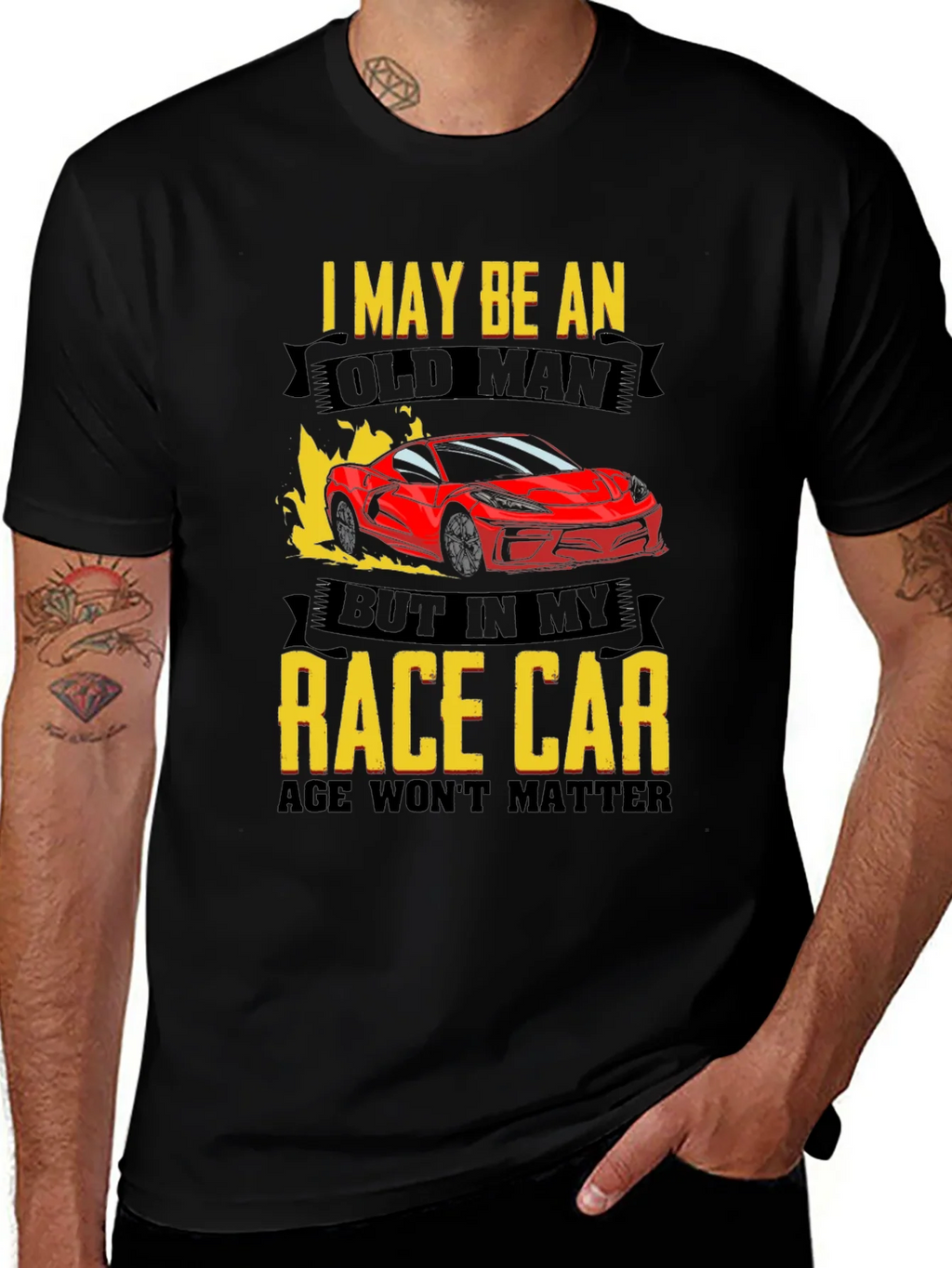 Old Man Race Car T-Shirt - Age is Just a Number! product image 1