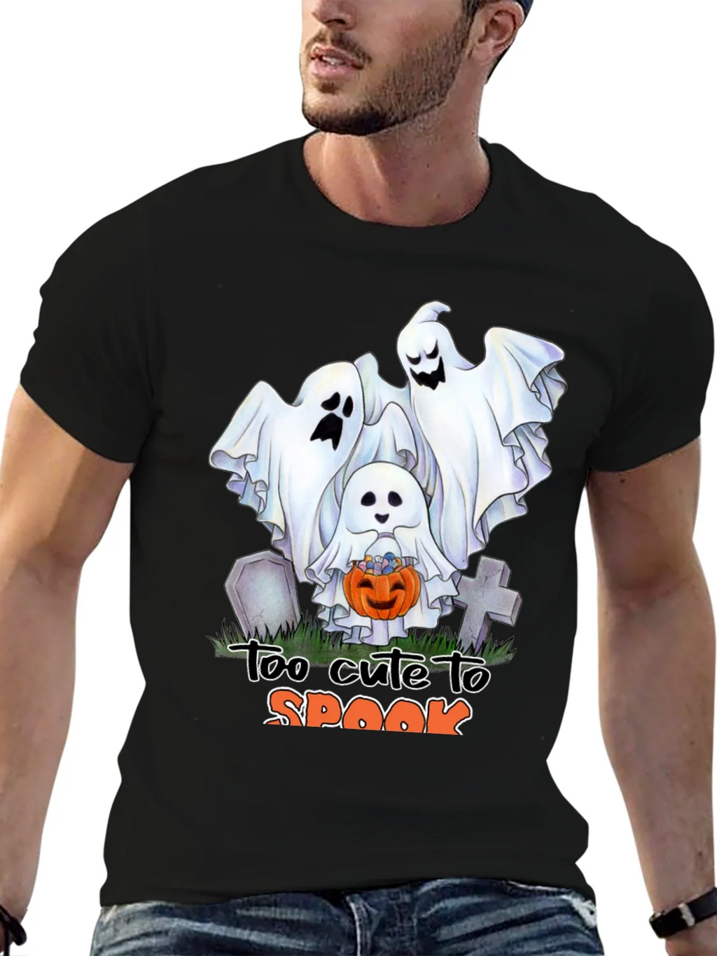 Cute Halloween Ghost T-Shirt: Too to Spook product image 9