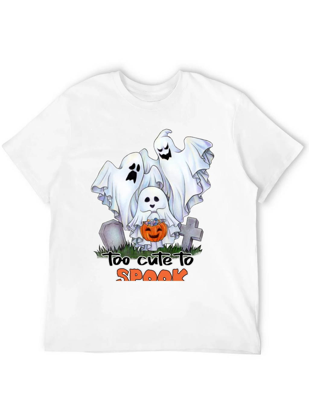 Cute Halloween Ghost T-Shirt: Too to Spook product image 3