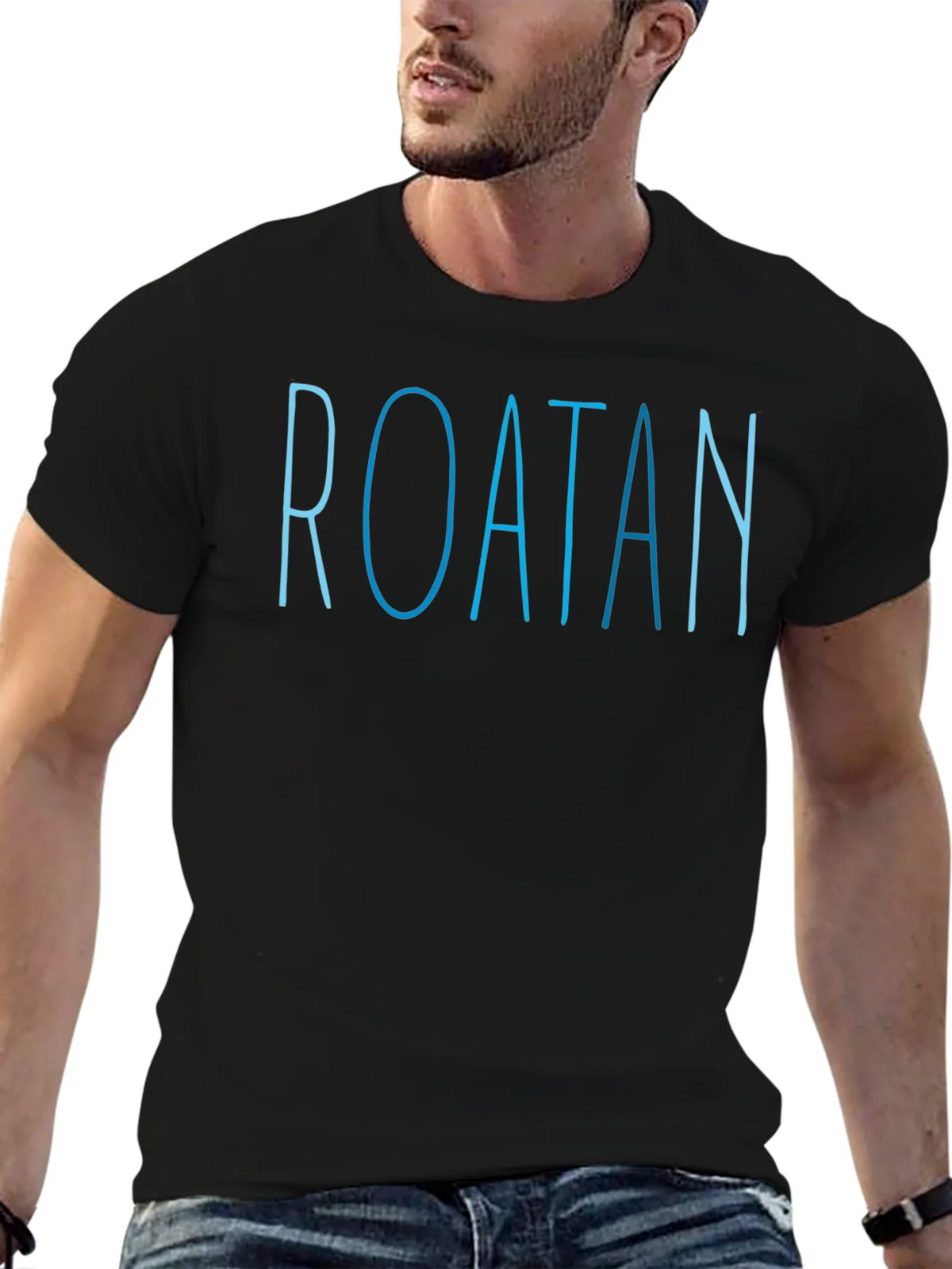 Roatan Island Trip Souvenir T-Shirt - Mens Black Cotton Tee product image 9