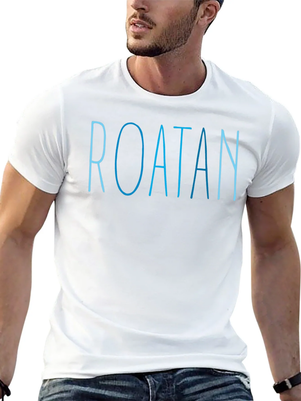 Roatan Island Trip Souvenir T-Shirt - Mens Black Cotton Tee product image 4