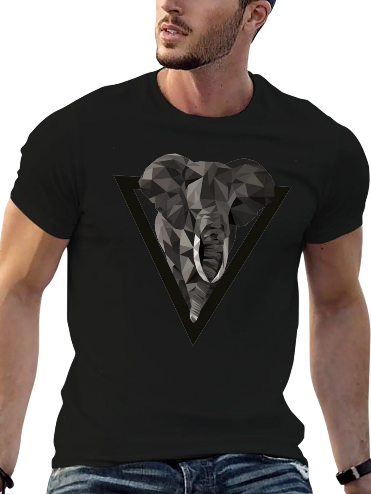 Geometric Elephant Tee - Modern Graphic Print product image 9