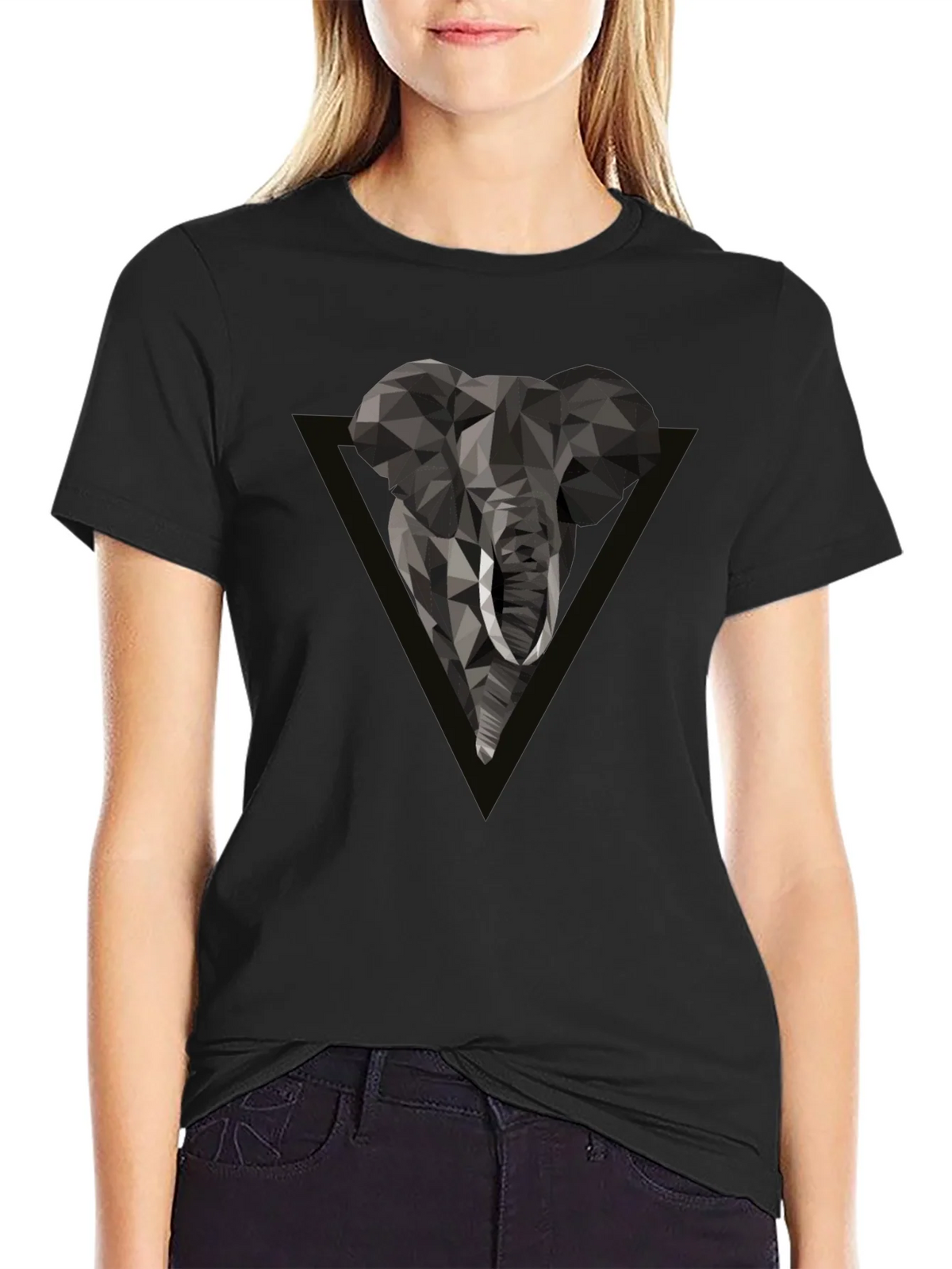 Geometric Elephant Tee - Modern Graphic Print product image 5