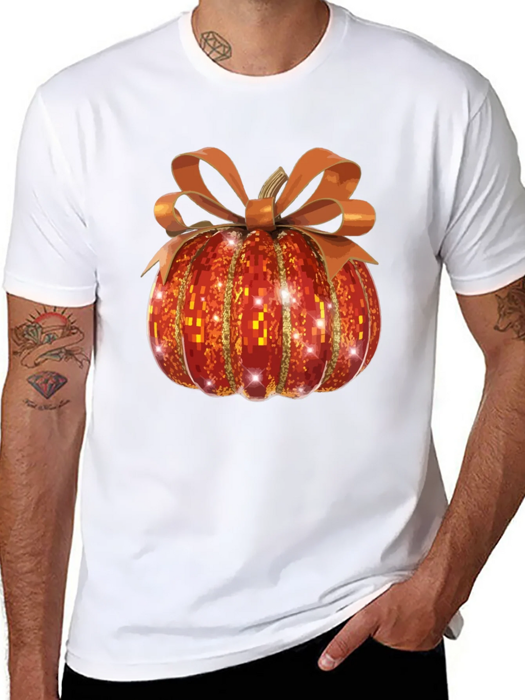 Festive Pumpkin T-Shirt - Autumn Sparkle Design product image 10