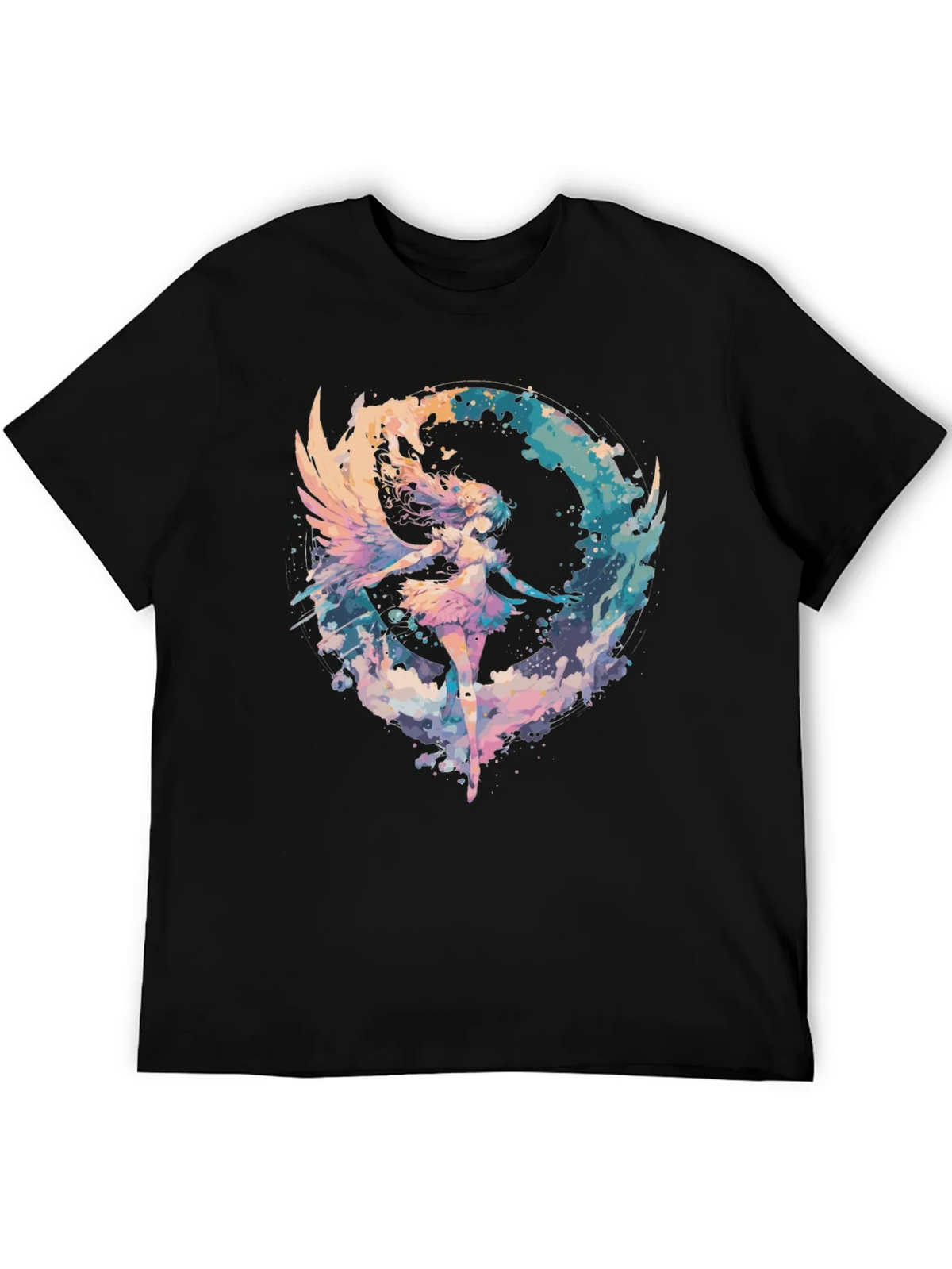 Angel Wings Graphic Tee - Stylish Black T-Shirt product image 8