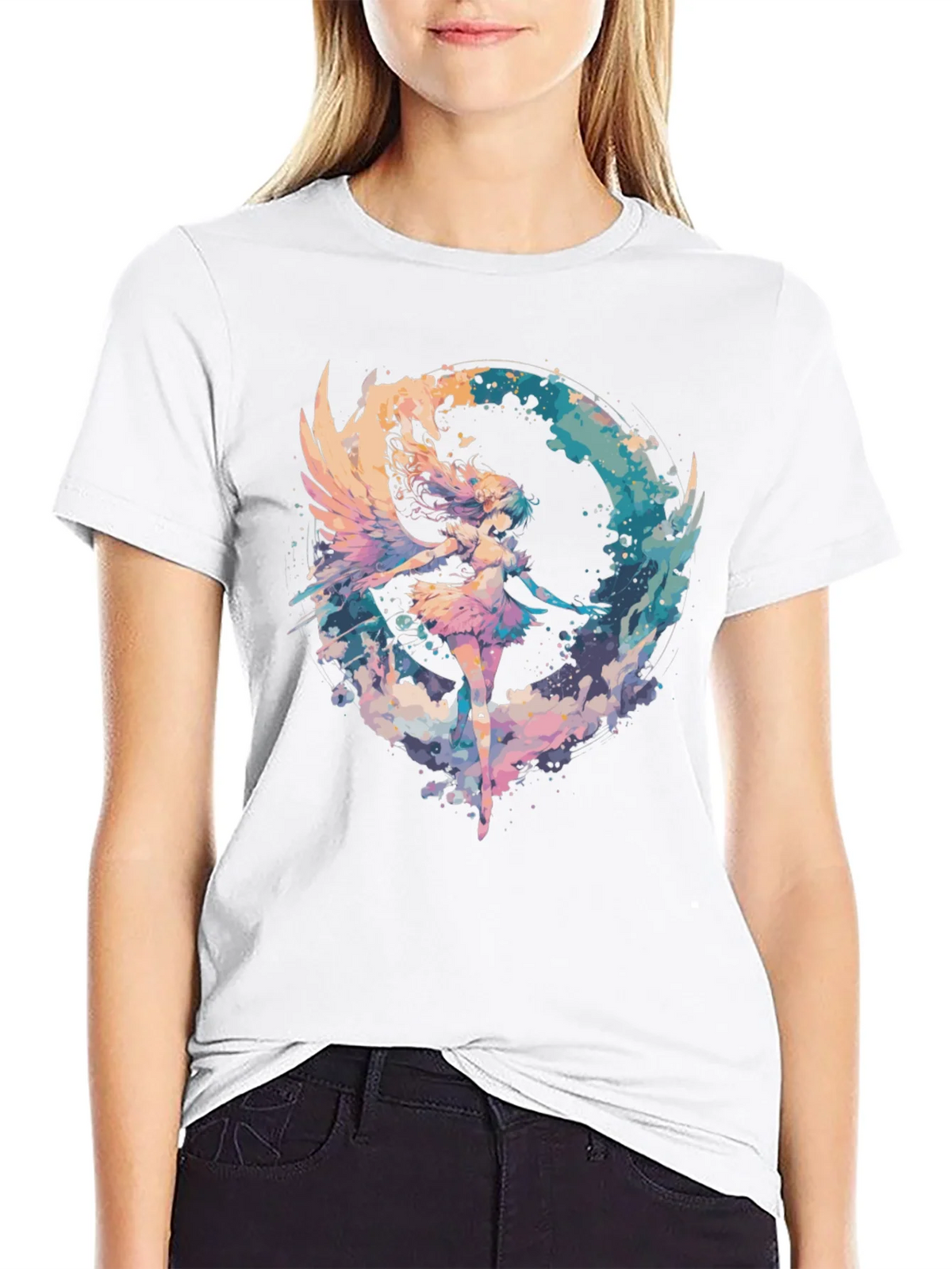 Angel Wings Graphic Tee - Stylish Black T-Shirt product image 11