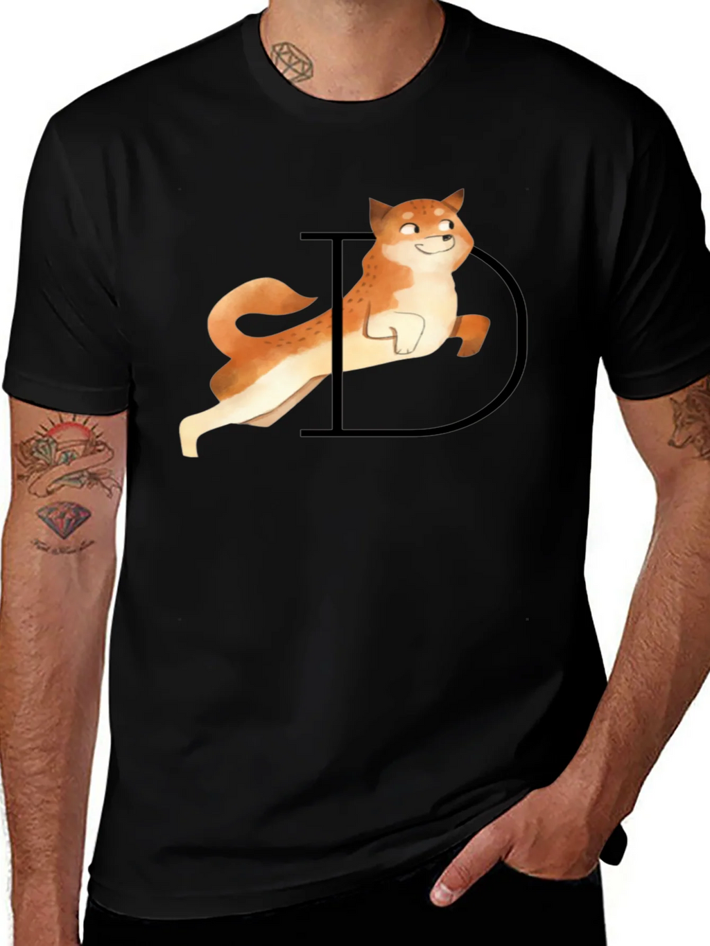Doge Graphic Tee - Black Casual T-Shirt product image 1