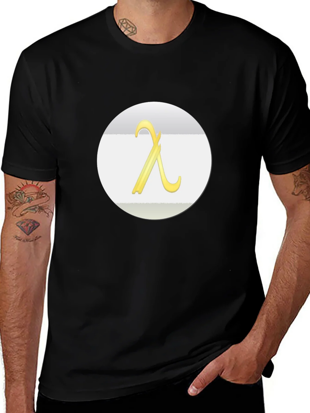 Lambda Symbol Graphic Tee - Modern Casual T-Shirt product image 1