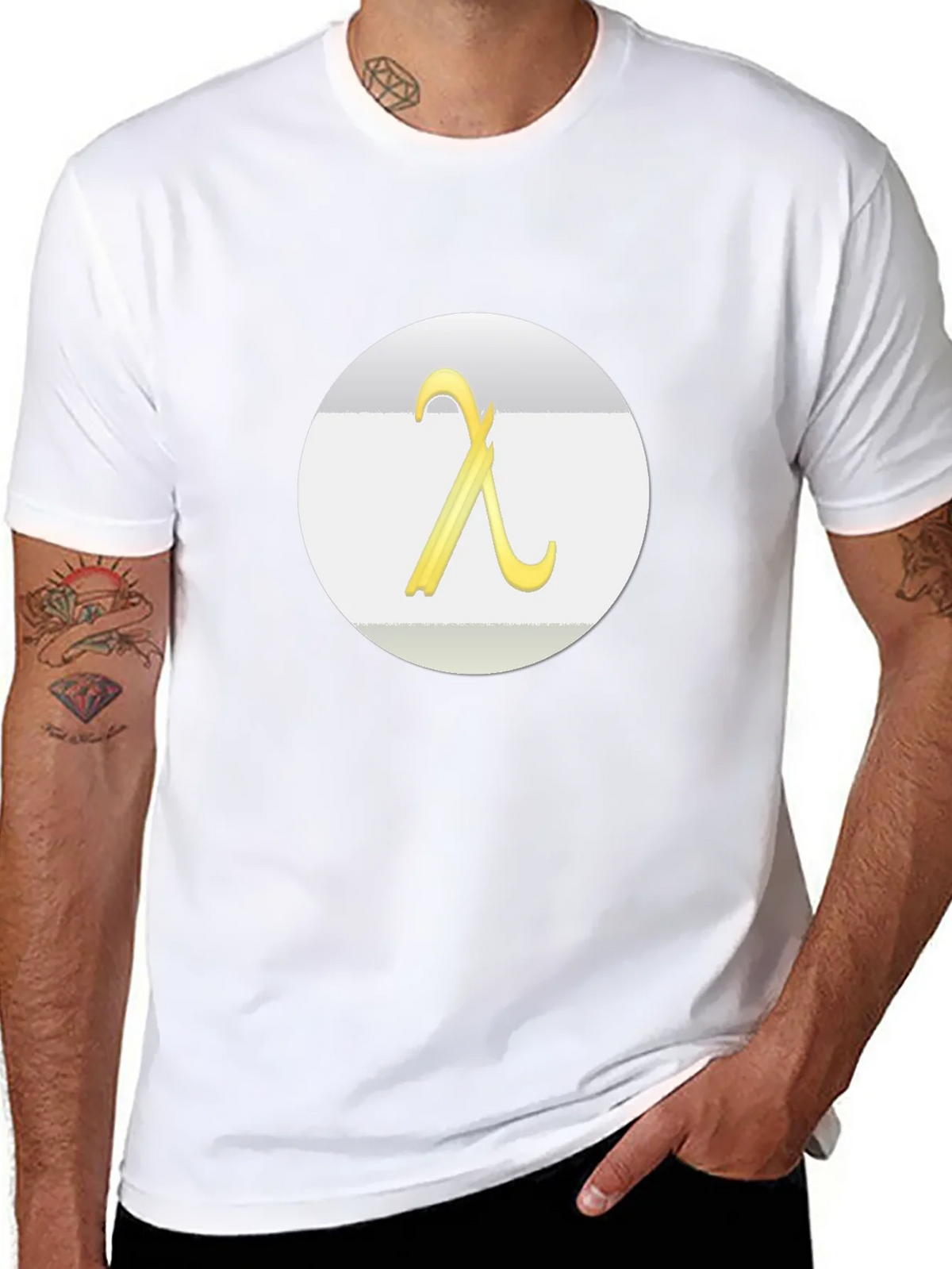 Lambda Symbol Graphic Tee - Modern Casual T-Shirt product image 10