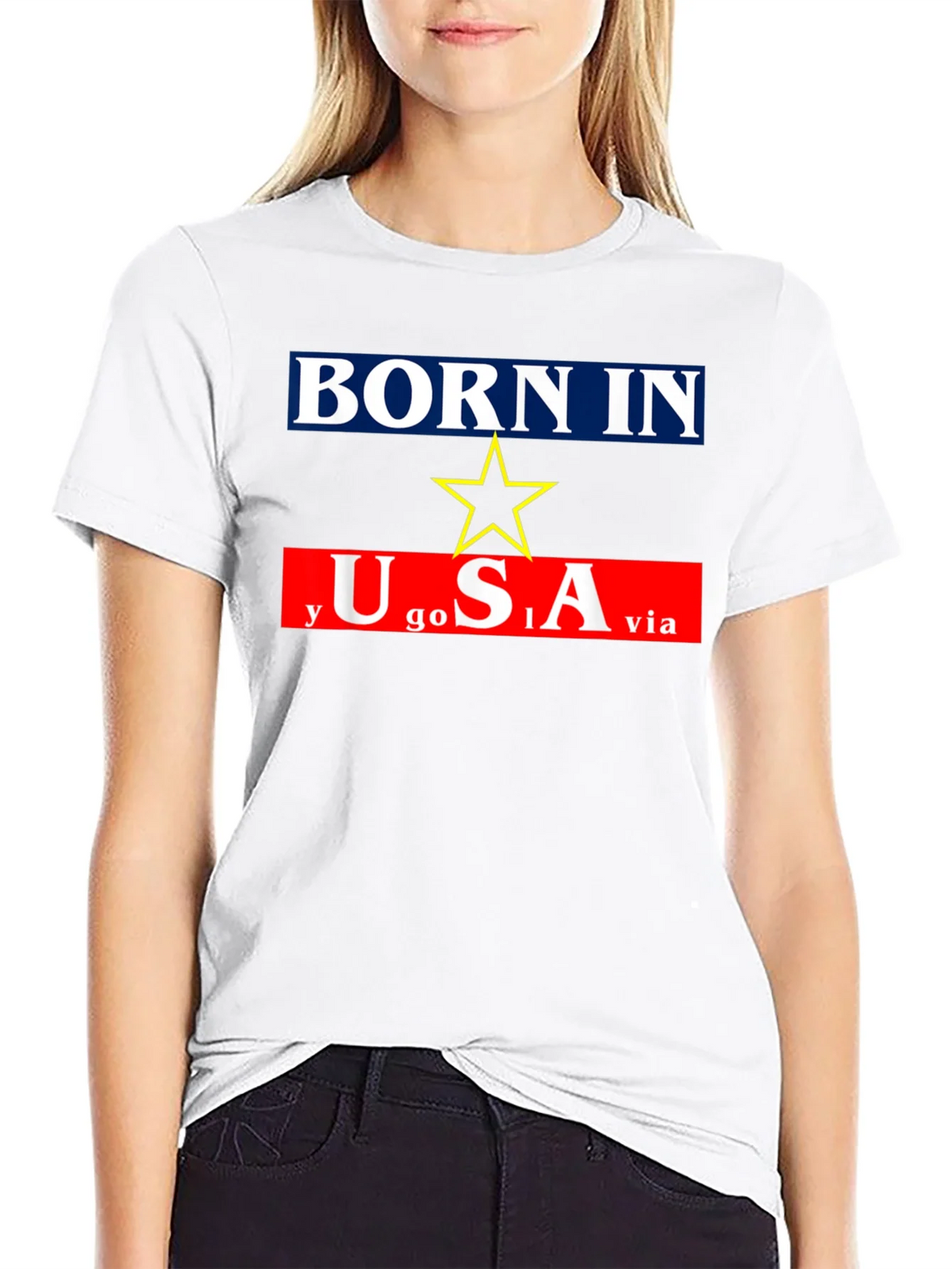 Born In Yugoslavia Made In USA Graphic Tee product image 11