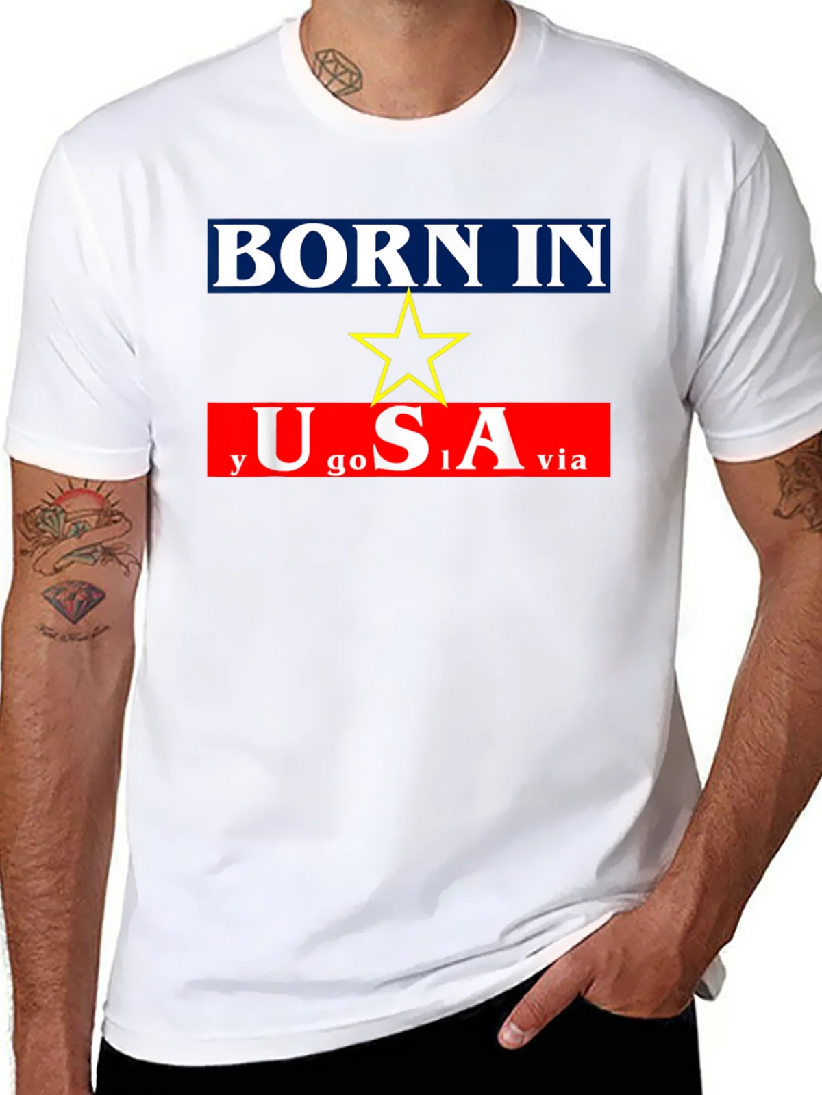 Born In Yugoslavia Made In USA Graphic Tee product image 10