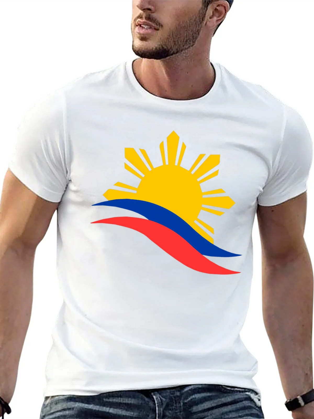 Philippines Flag Graphic T-Shirt - Black product image 4