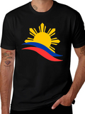 Philippines Flag Graphic T-Shirt - Black product image 1