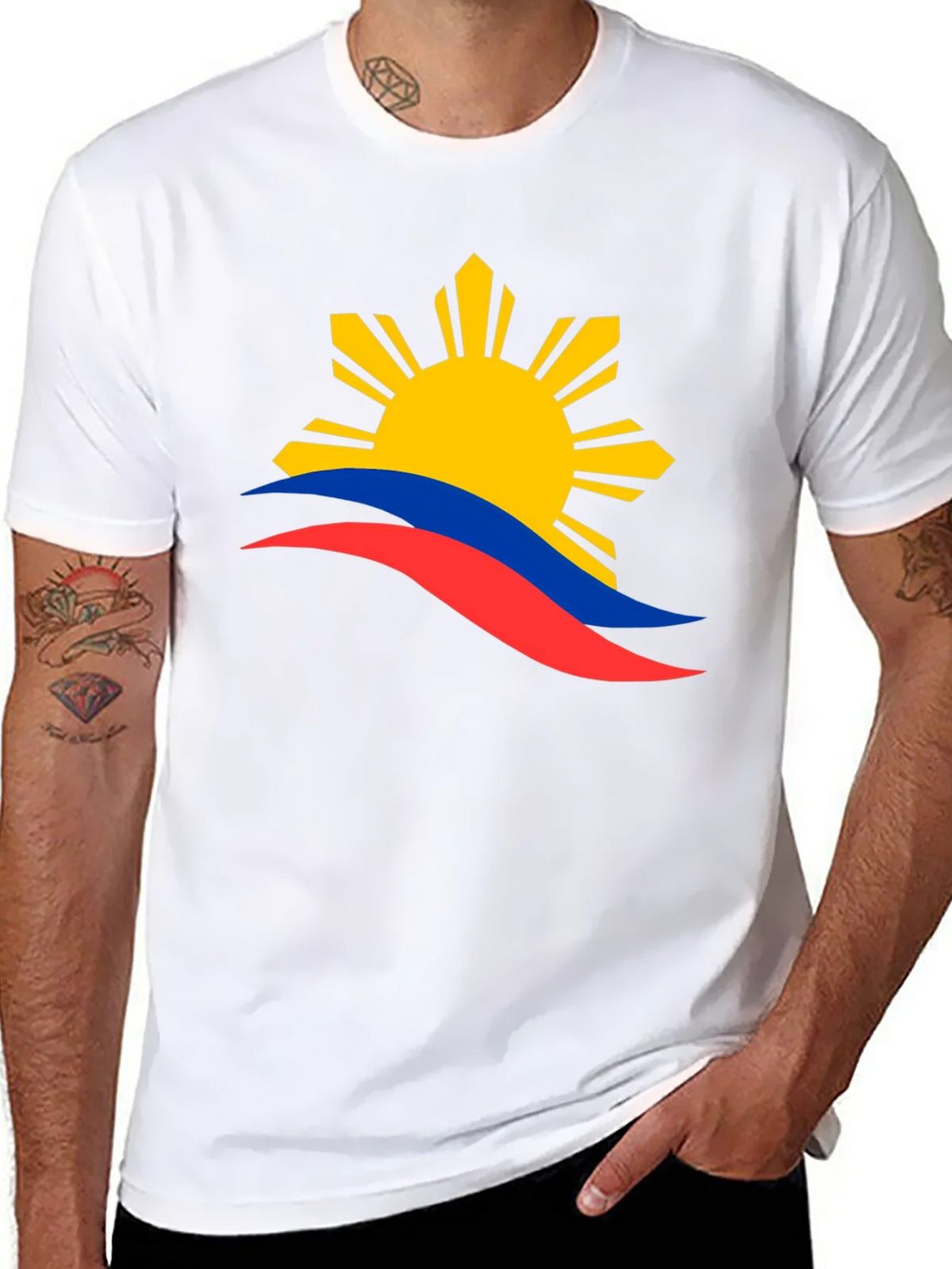 Philippines Flag Graphic T-Shirt - Black product image 10