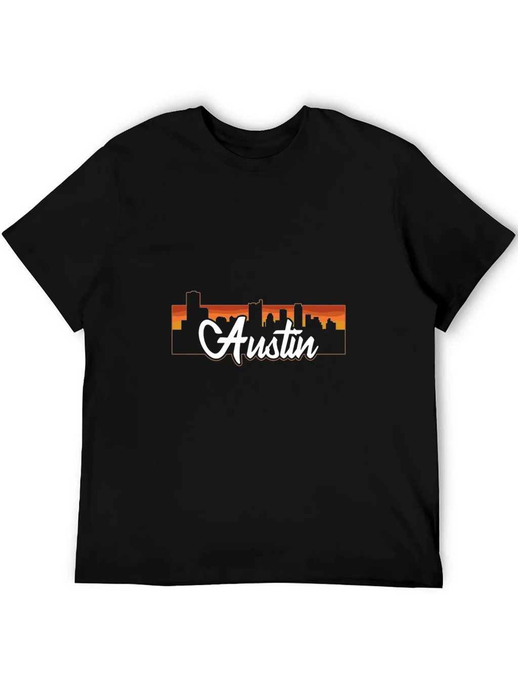 Austin Skyline T-Shirt - Mens Black Graphic Tee product image 8