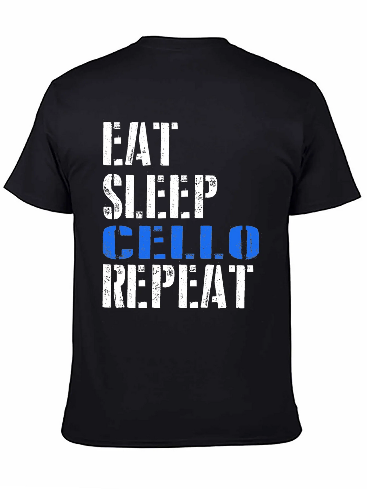 Eat Sleep Cello Repeat Black Graphic Tee product image 7