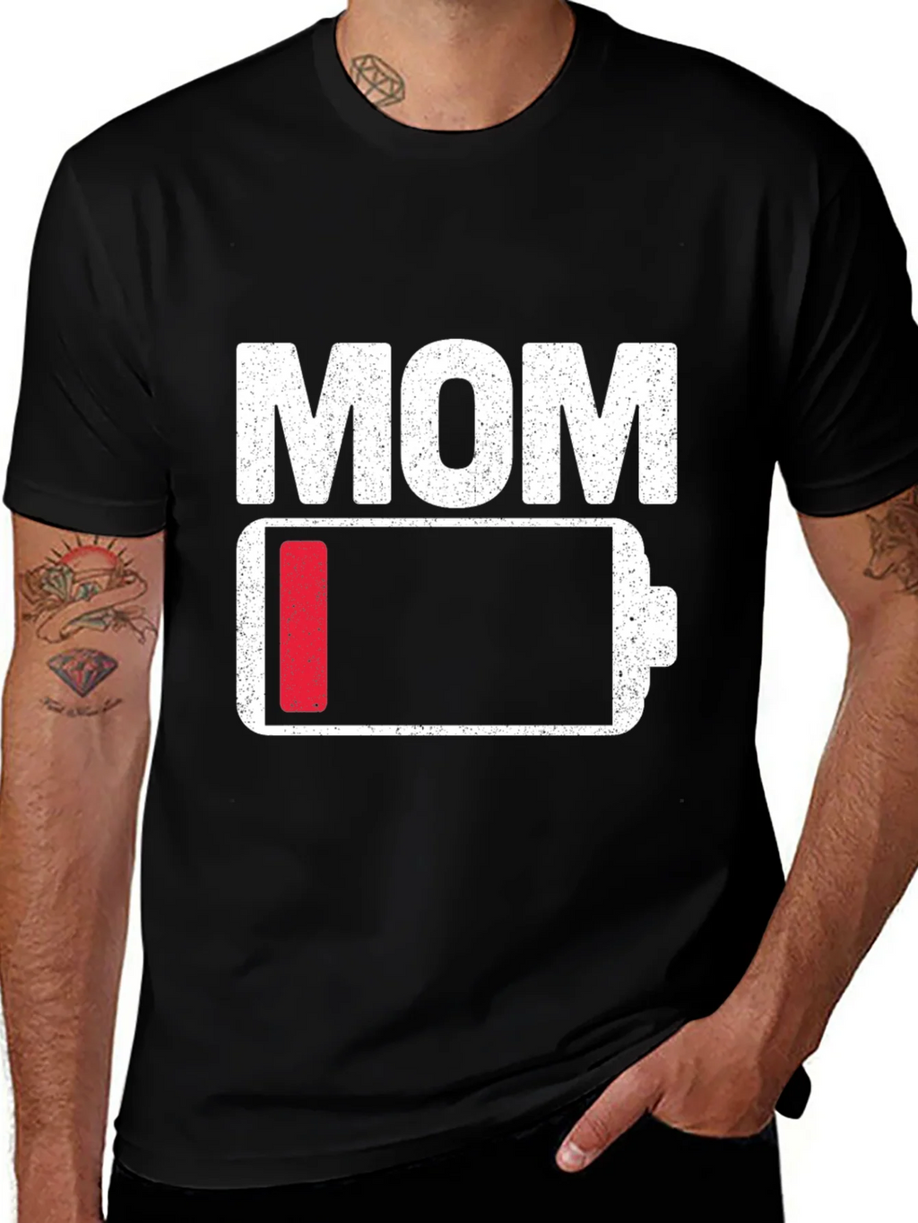 Mom Low Battery T-Shirt - Funny Mothers Day Gift product image 1