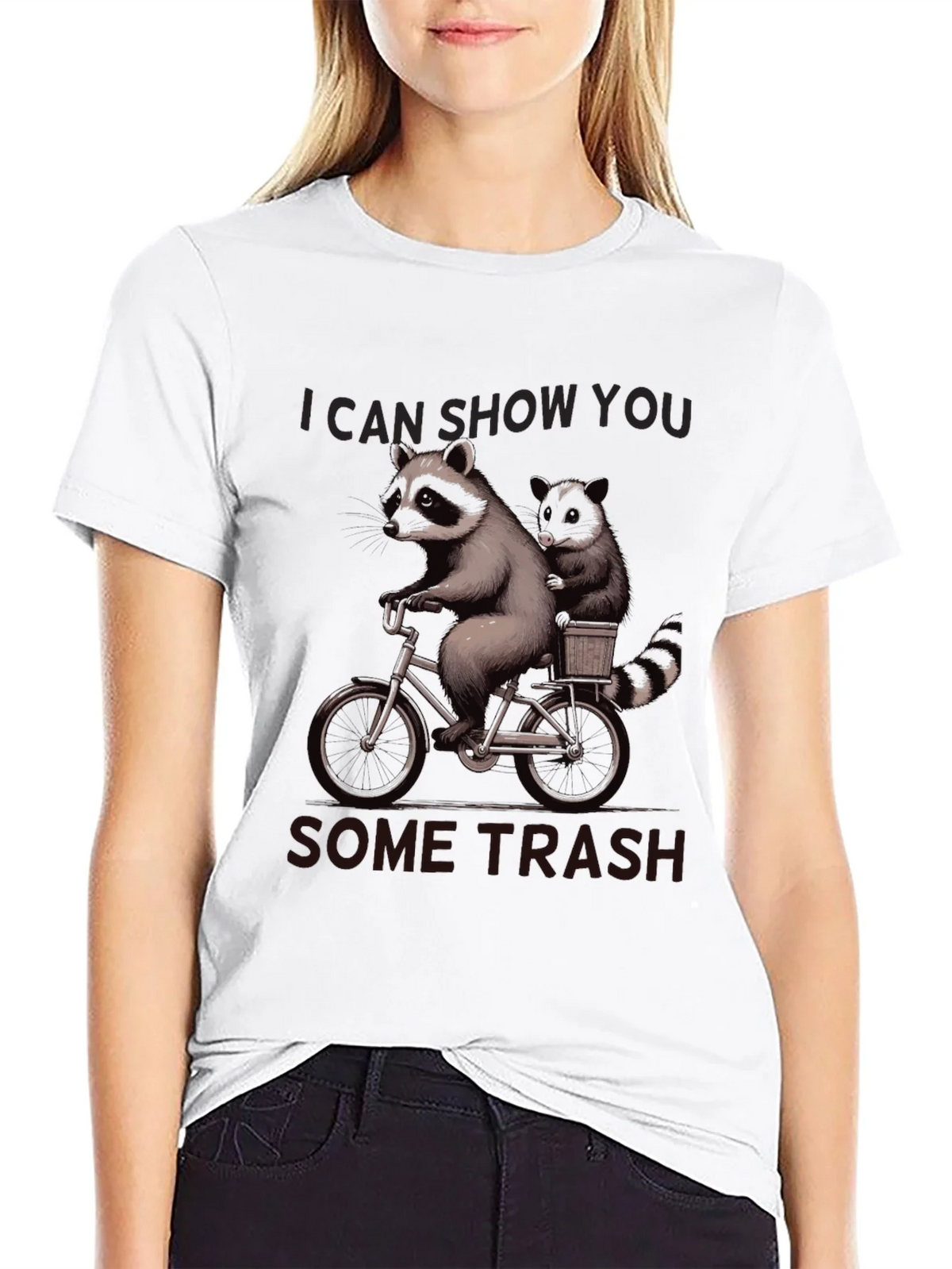 Raccoon Bike Ride Graphic T-Shirt product image 11