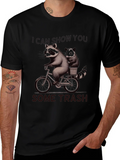Raccoon Bike Ride Graphic T-Shirt product image 1