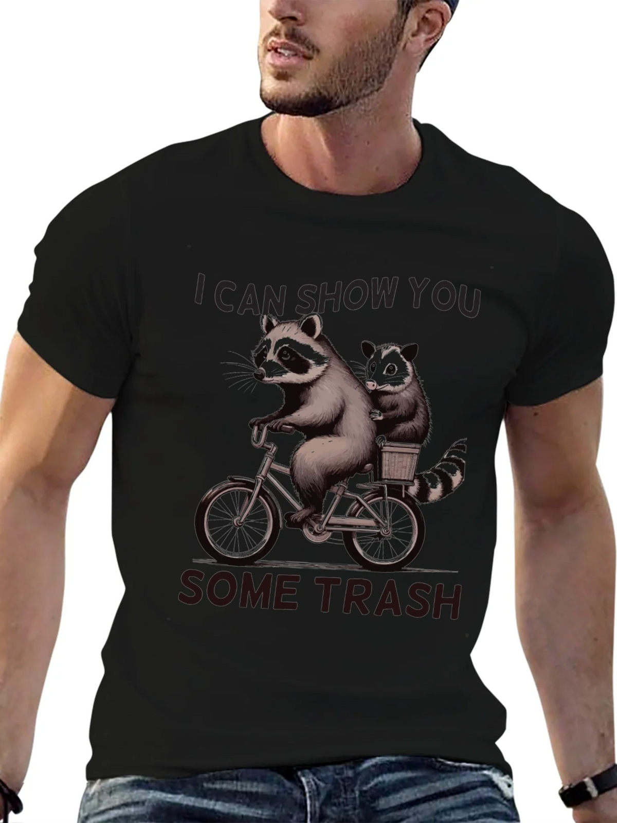 Raccoon Bike Ride Graphic T-Shirt product image 9
