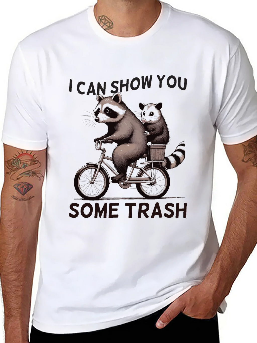 Raccoon Bike Ride Graphic T-Shirt product image 10