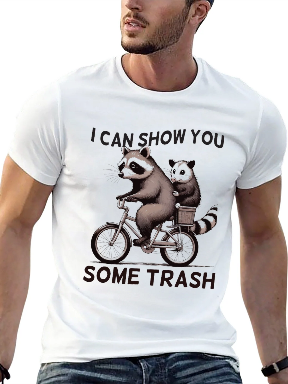 Raccoon Bike Ride Graphic T-Shirt product image 4
