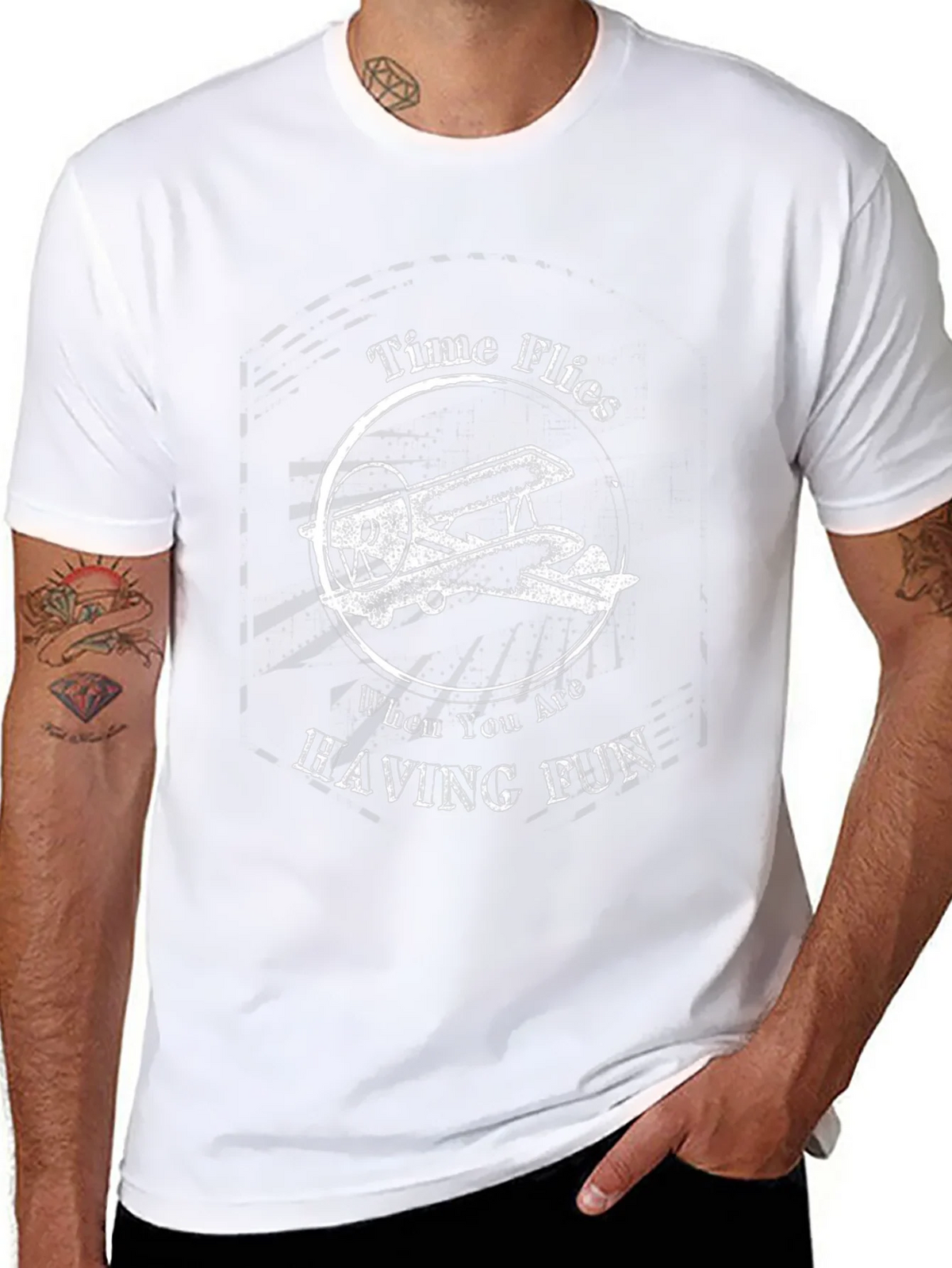 Time Flies T-Shirt - Airplane Graphic Tee product image 10