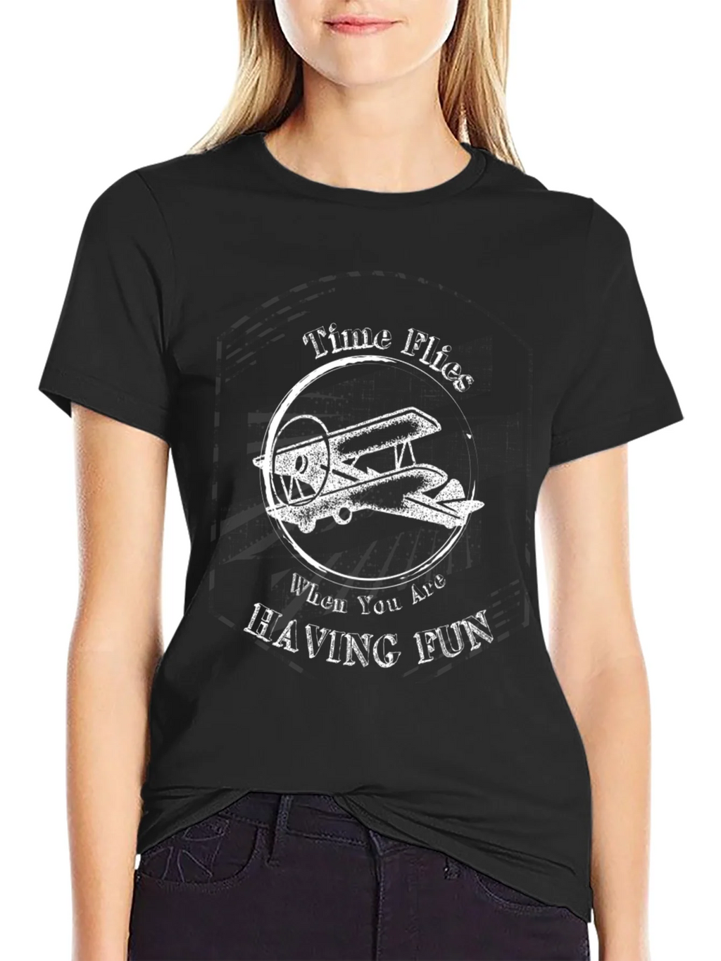Time Flies T-Shirt - Airplane Graphic Tee product image 5